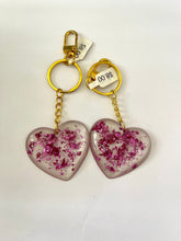 Load image into Gallery viewer, Resin Heart Keyrings Pair
