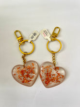 Load image into Gallery viewer, Resin Heart Keyrings Pair
