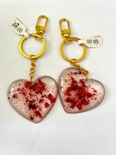 Load image into Gallery viewer, Resin Heart Keyrings Pair
