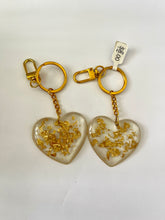 Load image into Gallery viewer, Resin Heart Keyrings Pair
