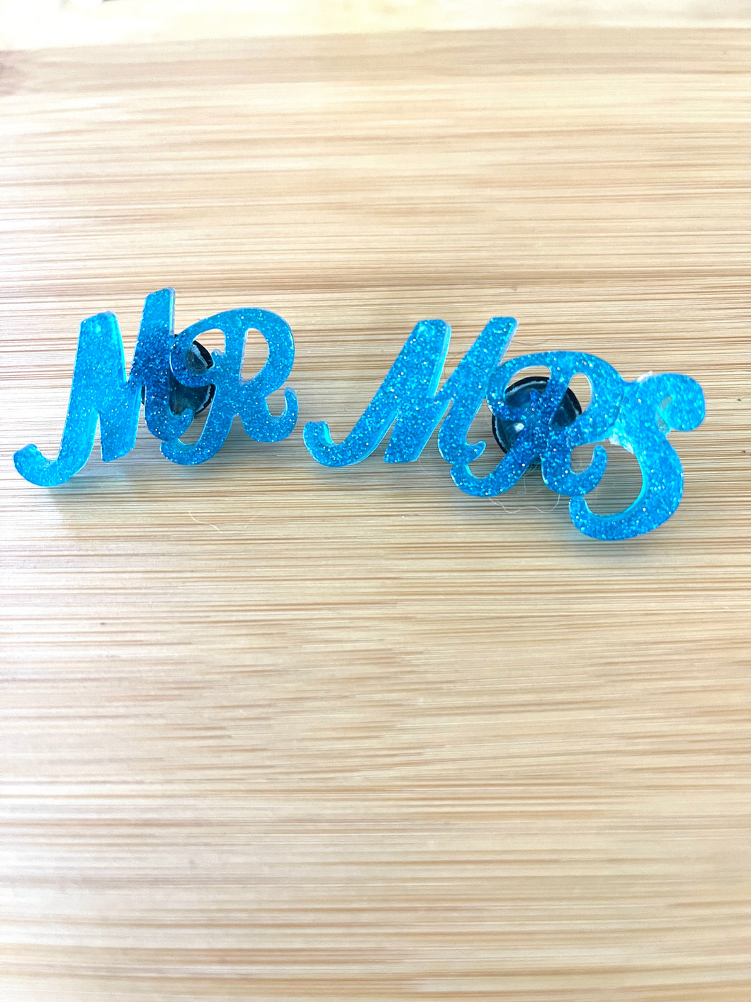 Custom Mr & Mrs Resin Shoe Charms