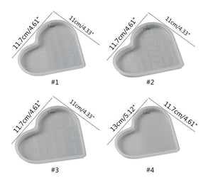 4 Piece Heart Moulds