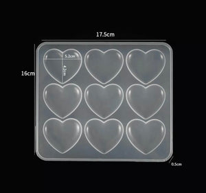 9 Cavity Heart Mould