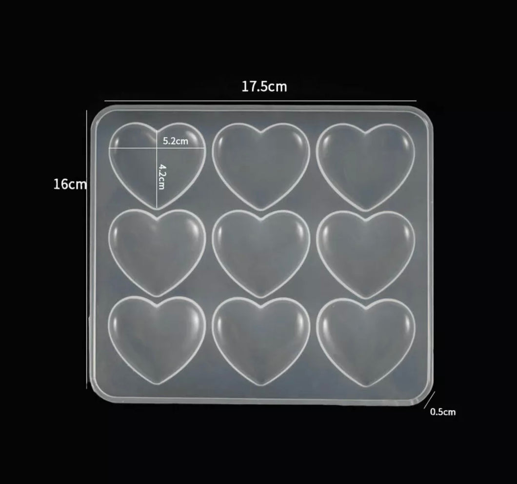 9 Cavity Heart Mould