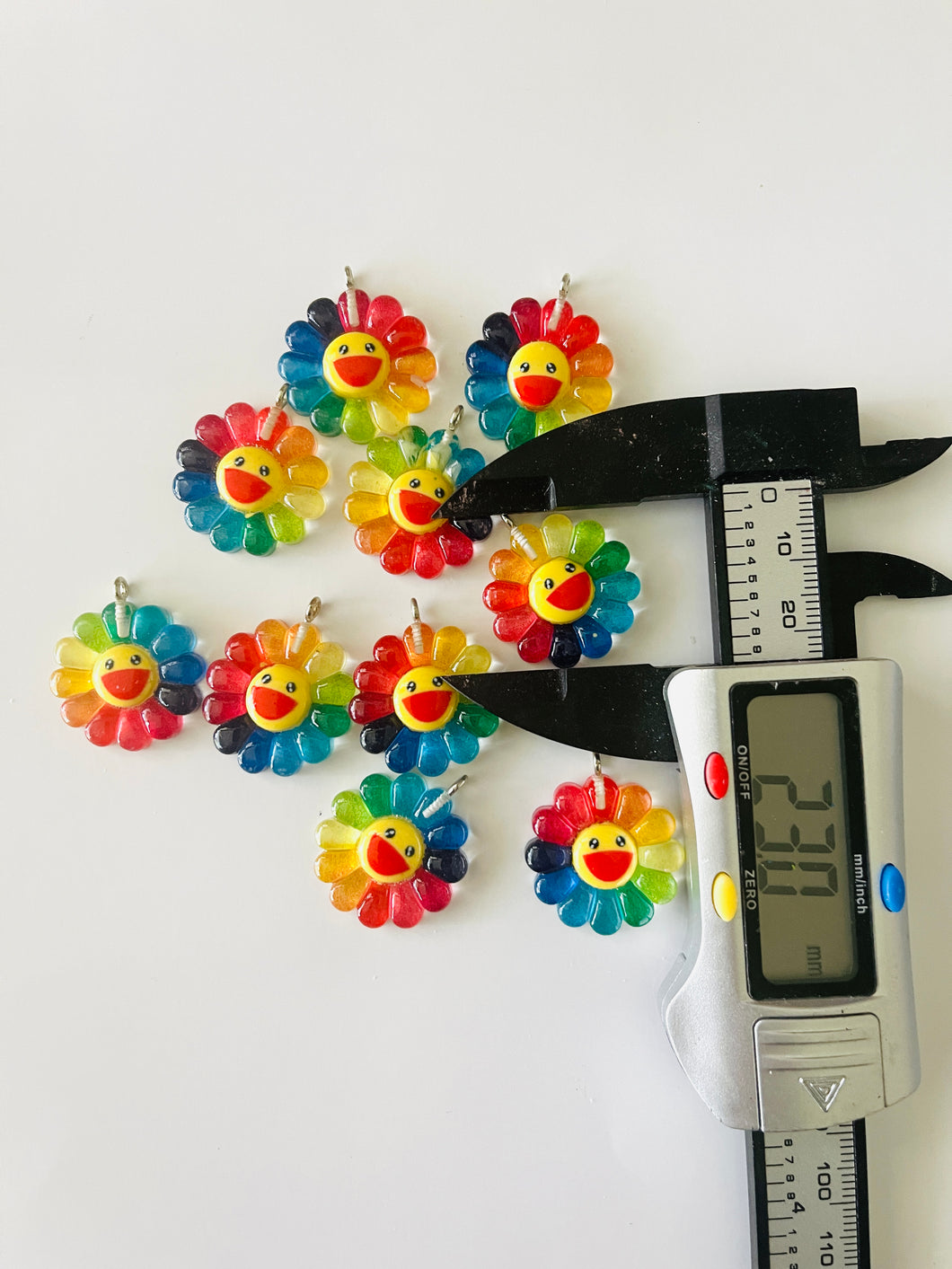 Flatback Smiley Charms